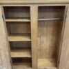Vintage Kleiderschrank aus hellem Holz mit Schublade