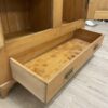 Vintage Kleiderschrank aus hellem Holz mit Schublade