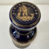 Vintage Metaxa Porzellanflasche blau mit 18K Golddekor