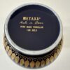 Vintage Metaxa Porzellanflasche blau mit 18K Golddekor