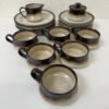 Vintage Kaffeegeschirrset aus Porzellan Mancioli Italy