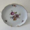 Vintage Porzellan Wandteller mit Blumen und Goldrand
