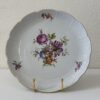 Vintage Porzellan Wandteller mit Blumen und Goldrand