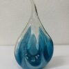 Vintage Glasvase Mdina Glass Malta in Blau Türkis