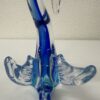 Vintage Glas Schwanfigur mit blau-türkisem Farbverlauf