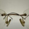Vintage Lesebrille mit filigraner Metallfassung in Goldbronze