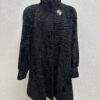 Schwarze Oversized Jacke mit gewellter Struktur