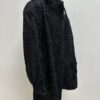Schwarze Oversized Jacke mit gewellter Struktur