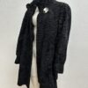 Schwarze Oversized Jacke mit gewellter Struktur