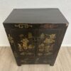 Vintage Dekoschrank mit asiatischer Handmalerei schwarz