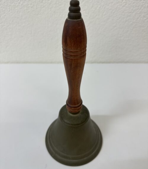 Vintage Handglocke mit Holzgriff und Metallglocke