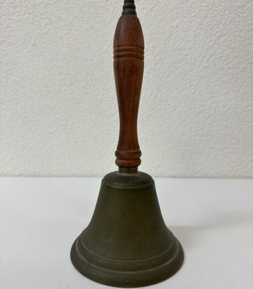 Vintage Handglocke mit Holzgriff und Metallglocke