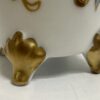 Vintage Porzellan Kaffeetasse mit Unterteller blau gold