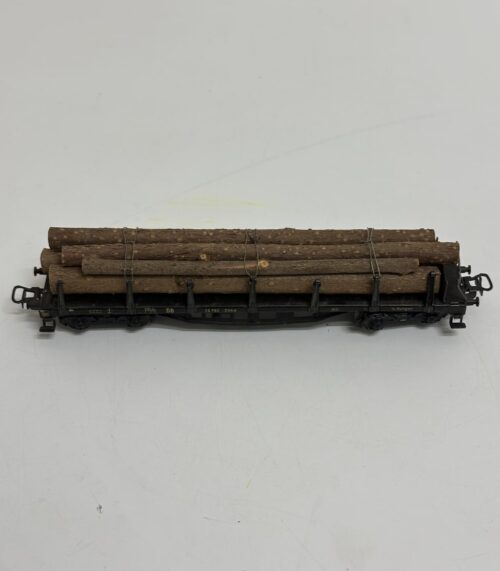 Vintage Märklin Modellbahn Holzwaggon mit Holzladung