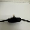 Vintage Tischlampe mit Fransenschirm und Keramikfuss
