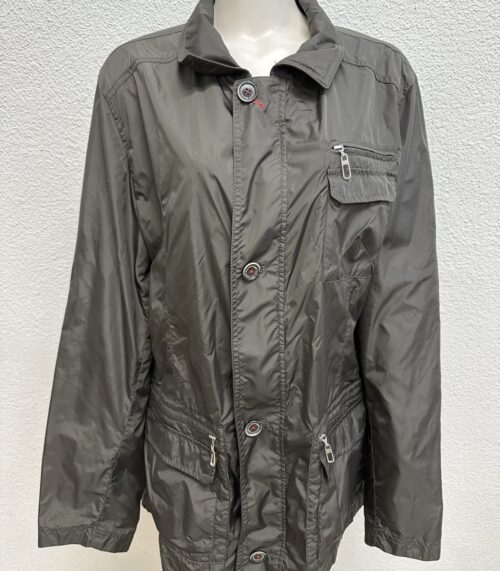 bugatti Herren Freizeitjacke in Dunkelgrau mit Zipper-Taschen