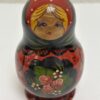 Vintage Matroschka Set aus Holz mit Blumenmotiv