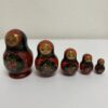 Vintage Matroschka Set aus Holz mit Blumenmotiv
