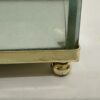 Vintage Glas Schmuckkästchen mit floraler Gravur