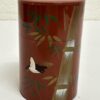 Vintage runde Dosen Set mit Vogel und Bambus Motiv