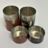 Vintage runde Dosen Set mit Vogel und Bambus Motiv
