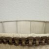 Vintage Tischlampe mit Stoffschirm und Fransenrand
