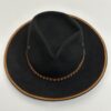 Vintage Hut PANIZZA mit hoher Krone und Lederbesatz