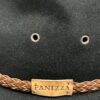 Vintage Hut PANIZZA mit hoher Krone und Lederbesatz