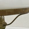 Vintage Tischlampe aus grünem Glas mit weissem Schirm