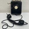Vintage Wähltischtelefon Weidmann in Schwarz mit Glocken
