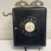 Vintage Wähltischtelefon Weidmann in Schwarz mit Glocken