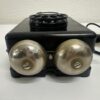 Vintage Wähltischtelefon Weidmann in Schwarz mit Glocken