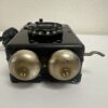 Vintage Telefon mit zwei Messingglocken im Retro-Look