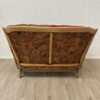 Vintage Zweisitzer Sofa mit floraler Polsterung und Holzrahmen