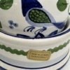 Vintage Keramik Essig- und Ölset handbemalt mit Ständer