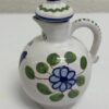 Vintage Keramik Essig- und Ölset handbemalt mit Ständer