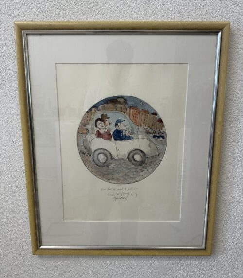 Vintage Aquarellbild Eine Reise nach Berlin K. Mühlenhaupt
