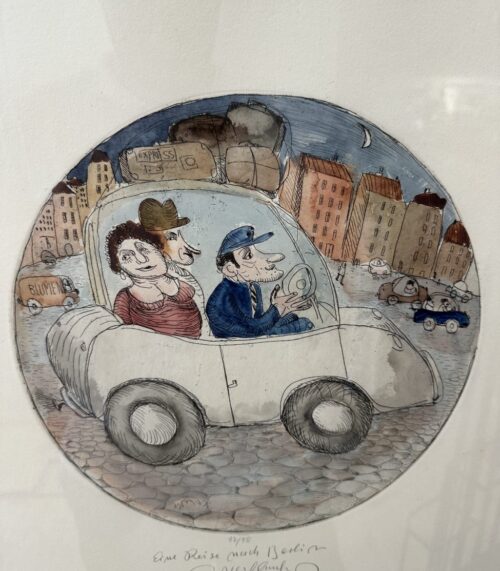 Vintage Aquarellbild Eine Reise nach Berlin K. Mühlenhaupt