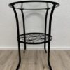 Beistelltisch IKEA KLINGSBO mit runder Glasplatte schwarz