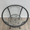 Beistelltisch IKEA KLINGSBO mit runder Glasplatte schwarz