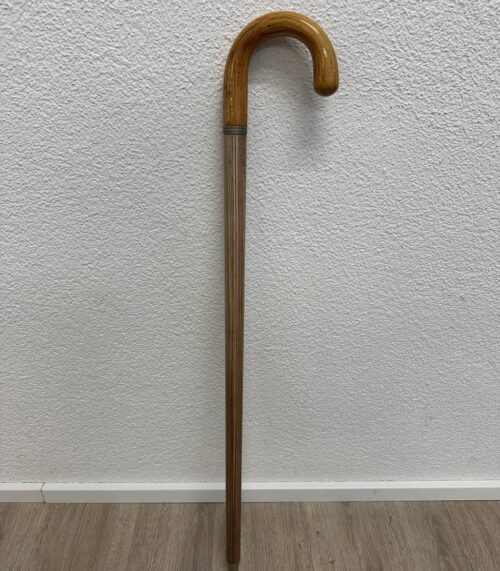 Faltregenschirm schwarz mit gebogenem Griff