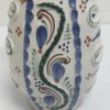 Vintage Keramik Karaffe mit Gesicht und floraler Bemalung