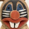 Vintage Dekofigur Hase aus Holz handbemalt