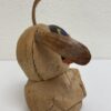 Vintage Dekofigur Hase aus Holz handbemalt