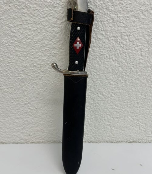 Outdoor Messer mit Kunststoffgriff und Scheide schwarz