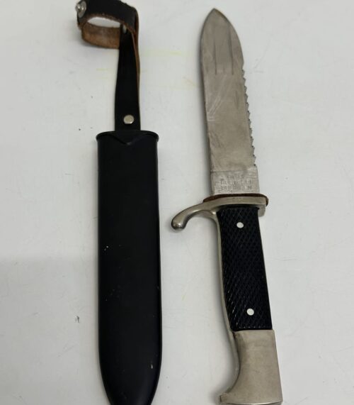 Outdoor Messer mit Kunststoffgriff und Scheide schwarz