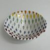 Vintage Keramikschale mit buntem Blaetterdekor