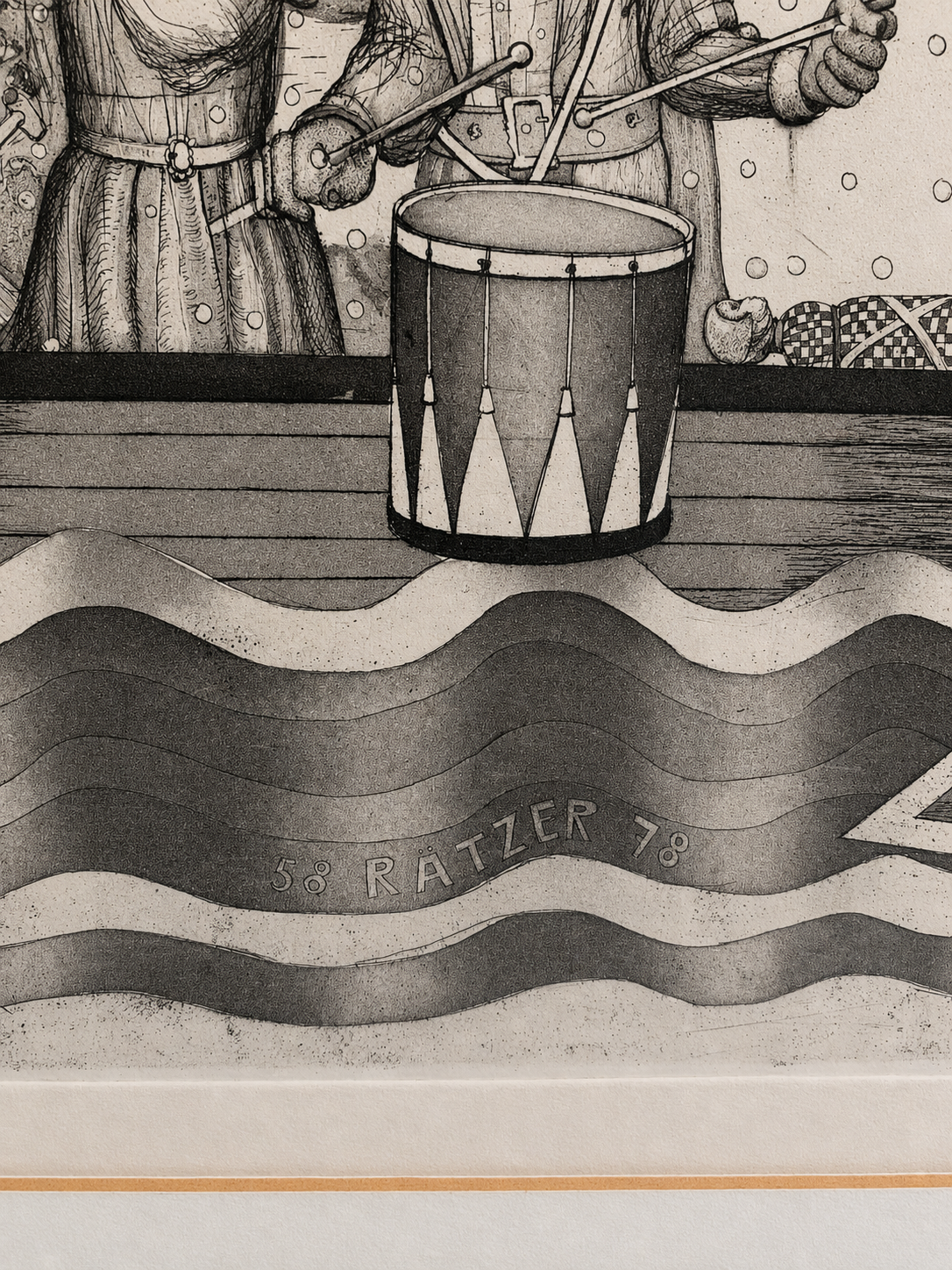 Vintage Surrealistische Radierung von H. R. Ambauen – Bild 9