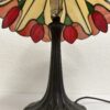Vintage Tiffany Tischlampe mit floralem Glasschirm