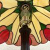 Vintage Tiffany Tischlampe mit floralem Glasschirm